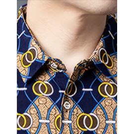 1-Pacote Camisa Casual Masculina SINBOS - Leve e Respirável, Manga Curta com Botões Frontais, Cores Azul Marinho/Bege/Azul/Dourado para Escritório e Eventos Formais - Corte Elegante, Estampa Listrada, Construção Durável, Bolsa Inclusa, Ideal para Profissi