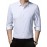 Camisa clássica masculina slim fit - Tecido elástico, manga comprida, botão, azul claro, lavável na máquina, eventos de negócios e sociais, roupas para eventos sociais | Camisa moderna | Camisa de tecido elástico