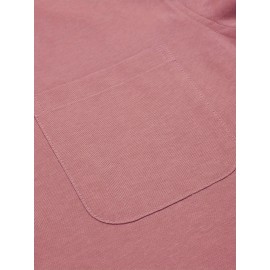 Camisa Oxford de manga comprida para homem, com botões e gola de banda, ideal para o verão na praia.