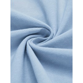 Camisa Oxford de manga comprida para homem, com botões e gola de banda, ideal para o verão na praia.