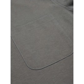 Camisa Oxford de manga comprida para homem, com botões e gola de banda, ideal para o verão na praia.