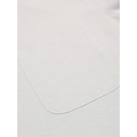 Camisa Oxford de manga comprida para homem, com botões e gola de banda, ideal para o verão na praia.