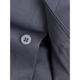 Conjunto de 3 Camisas Sociais Masculinas Slim Fit Manga Comprida - Azul-Petróleo, com Botões e Abotoadura Simples, para Todas as Estações, Vestuário Casual e de Negócios, Forro de Poliéster, Tamanhos Grandes Disponíveis, Camisas Versáteis | Camisa de Cor 