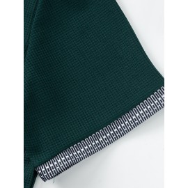 Camisetas Masculinas de Verão com Gola, Estilo Casual Indiano Bohemio, Manga Curta e Botões Frontais, Ajuste Solto com Patchwork