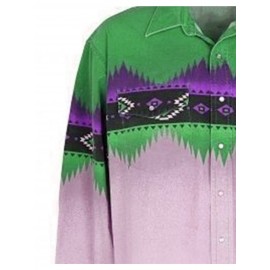 Camisa Masculina Formal e Casual - Camisa de Manga Longa com Gola Clássica, Tecido Não Elástico para Festas, Escritório e Uso Diário - Lavável em Máquina, Corte Solto (Essencial Primavera/Outono), Estampa Vibrante, Material Opaco, Design Elegante, Constru