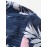 Camisa masculina havaiana com flores azuis, camisa casual de verão unissex para férias na praia, de manga curta e estampada com elementos florais e plantas tropicais