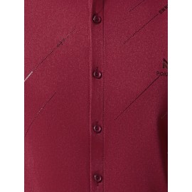 Camisa Masculina JOSFOND Azul Claro - Anti-Rugas Sem Passar, Botões Frontais, Corte Solto para Escritório e Eventos Formais - Tecido Não Transparente, Ideal para Verão