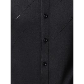 Camisa Masculina JOSFOND Azul Claro - Anti-Rugas Sem Passar, Botões Frontais, Corte Solto para Escritório e Eventos Formais - Tecido Não Transparente, Ideal para Verão