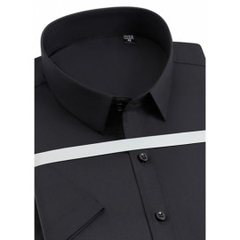 A camisa de manga curta de fibra de bambu elástica nova de verão é uma camada interna versátil para homens.