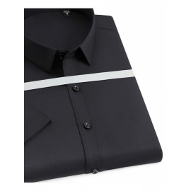 A camisa de manga curta de fibra de bambu elástica nova de verão é uma camada interna versátil para homens.