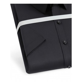 A camisa de manga curta de fibra de bambu elástica nova de verão é uma camada interna versátil para homens.