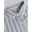 Camisa Slim Fit com Dupla Listra para Homens, Camisa de Lapela com Botões e Manga Longa, Roupa de Escritório Versátil