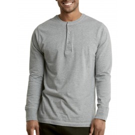2 Peças de Camiseta Henley Masculina de Algodão Manga Longa S-3XL Regular, Confortável e Respirável, Corte Clássico com Gola Redonda, Leve e Casual, Ideal para Primavera, Outono e Inverno, Estilo Pullover para Homens