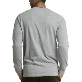 2 Peças de Camiseta Henley Masculina de Algodão Manga Longa S-3XL Regular, Confortável e Respirável, Corte Clássico com Gola Redonda, Leve e Casual, Ideal para Primavera, Outono e Inverno, Estilo Pullover para Homens