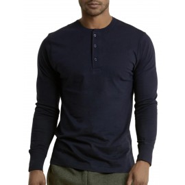 2 Peças de Camiseta Henley Masculina de Algodão Manga Longa S-3XL Regular, Confortável e Respirável, Corte Clássico com Gola Redonda, Leve e Casual, Ideal para Primavera, Outono e Inverno, Estilo Pullover para Homens
