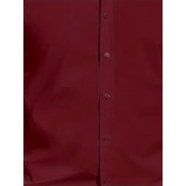 Camisa Masculina de Verão Slim Fit com Lapela e Botões - Manga Curta, Cor Sólida, Leve e Casual para Uso Semi-Formal, Fácil Cuidado (Lavagem à Mão ou Limpeza a Seco), Tecido Sofisticado, Material Respirável, Design Frontal com Botões, Roupa para Clima Que
