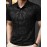 Camisa de manga comprida JOSFOND para homem - Preto com estampa de dragão e flores intricadas, botão casual de verão, ajuste solto, decote quadrado, perfeita para adultos, atitude casual, estilo sofisticado, artesanato de qualidade