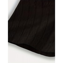 Camisa Havaiana Masculina Plus Size - Conforto 120GSM para Todas as Estações, Manga Curta com Gola Virada e Botão Único, Preto com Estampa Geométrica Dourada e Branca, Lavável na Máquina