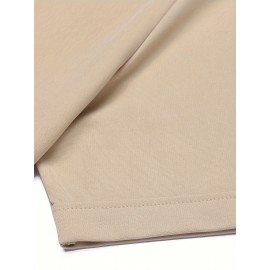 ELESOL Camisa de Algodão para Homem Verão Sem Dobrar Manga Curta Casual com Botão Camisetas Musculares