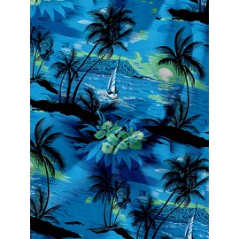 Camisa Masculina de Manga Curta KEEVOOM Havaí com Estampa de Coqueiro e Botões, Camisa Térmica para Férias na Praia, Poliéster, Leve, Casual de Verão, Corte Tipo H, Bolso, Lavagem à Mão ou Limpagem a Seco, Camisa para Homens Adultos
