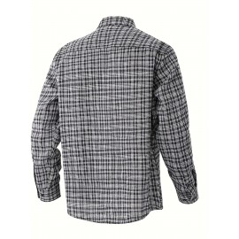 Tendência de Primavera e Verão para Homens, Xadrez Solto e Versátil, Camisa Casual de Moda, Jaqueta de Manga Comprida