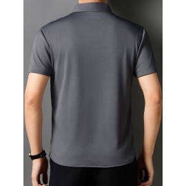 Camisa Masculina de Manga Curta JOSFOND - Poliéster Leve e Respirável, Corte Solto com Gola Quadrada e Estampa Animal, Design de Botões para Escritório e Casual, Tecido Suave
