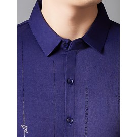 Camisa Masculina de Manga Curta JOSFOND - Poliéster Leve e Respirável, Corte Solto com Gola Quadrada e Estampa Animal, Design de Botões para Escritório e Casual, Tecido Suave