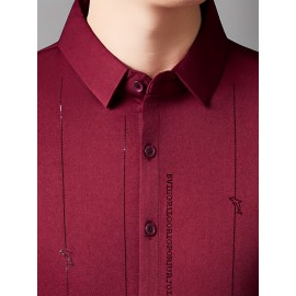 Camisa Masculina de Manga Curta JOSFOND - Poliéster Leve e Respirável, Corte Solto com Gola Quadrada e Estampa Animal, Design de Botões para Escritório e Casual, Tecido Suave
