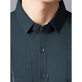 Camisa Masculina de Manga Curta JOSFOND - Poliéster Leve e Respirável, Corte Solto com Gola Quadrada e Estampa Animal, Design de Botões para Escritório e Casual, Tecido Suave