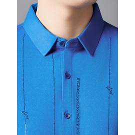Camisa Masculina de Manga Curta JOSFOND - Poliéster Leve e Respirável, Corte Solto com Gola Quadrada e Estampa Animal, Design de Botões para Escritório e Casual, Tecido Suave