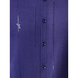 Camisa Masculina de Manga Curta JOSFOND - Poliéster Leve e Respirável, Corte Solto com Gola Quadrada e Estampa Animal, Design de Botões para Escritório e Casual, Tecido Suave