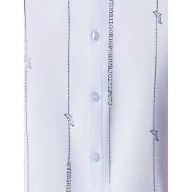 Camisa Masculina de Manga Curta JOSFOND - Poliéster Leve e Respirável, Corte Solto com Gola Quadrada e Estampa Animal, Design de Botões para Escritório e Casual, Tecido Suave