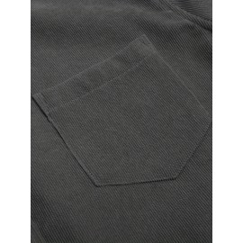 ELESOL Camisa Masculina Casual Com Botões, Blusa De Tecido Cotelê, Outono Inverno Verde Do Exército