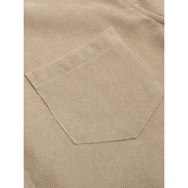 ELESOL Camisa Masculina Casual Com Botões, Blusa De Tecido Cotelê, Outono Inverno Verde Do Exército