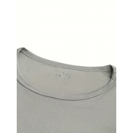 Conjunto de 6 Camisetas Esportivas Masculinas de Manga Longa Absorventes de Umidade - respiráveis, de secagem rápida, tecido de poliéster ligeiramente elástico - camiseta de cor sólida para esportes, fitness casual e vestuário casual