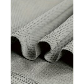 Conjunto de 6 Camisetas Esportivas Masculinas de Manga Longa Absorventes de Umidade - respiráveis, de secagem rápida, tecido de poliéster ligeiramente elástico - camiseta de cor sólida para esportes, fitness casual e vestuário casual