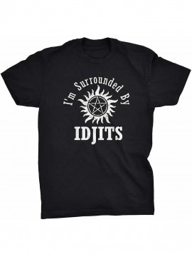 T-shirt com estampa de Supernatural Idjits, de Robert Singer, divertida e vintage, presente para homens e mulheres