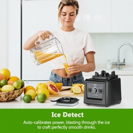 Liquidificador Profissional PRASKY, Liquidificador de Smoothies, 2 Recipientes de 75oz, Combo Liquidificador e Moedor 25000RPM Potente Liquidificador de Cozinha, Para Grãos de Café, Pimenta Seca, Trituração de Gelo, Suco, Liquidificador de Mesa