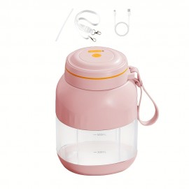 Juicador Portátil Sem Fio de Grande Capacidade de 27.05oz com Bateria Recarregável USB de 1500mAh, Lâmina de Aço Inoxidável de 8 Folhas, Design de Tampa Dupla para Suco Fresco - Casa, Viagem, Escritório, Festas (Branco Nuvem/Verde Mostarda/Colo)