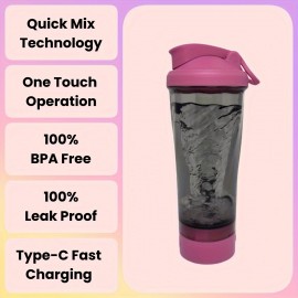 Copo Liquidificador Elétrico Portátil de 20oz - Mistura Rápida, À Prova de Vazamentos, Livre de BPA, Recarregável por USB para Shakes de Proteína & Smoothies em Movimento