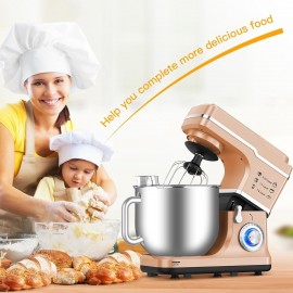 Batedeira de Pé Versátil de 7.5QT com 10 Velocidades - 660W, Design de Cabeça Inclinável, Inclui Tigela de Mistura, Batedor Plano, Batedor & Gancho para Massa - Perfeita para Panificação, Bolos & Mais, Batedeira de Cozinha, Batedor de Ovos, CUISINAID