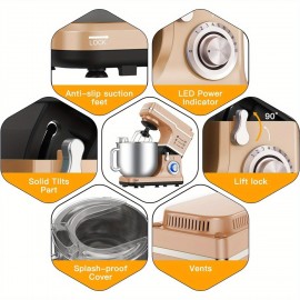 Batedeira de Pé Versátil de 7.5QT com 10 Velocidades - 660W, Design de Cabeça Inclinável, Inclui Tigela de Mistura, Batedor Plano, Batedor & Gancho para Massa - Perfeita para Panificação, Bolos & Mais, Batedeira de Cozinha, Batedor de Ovos, CUISINAID