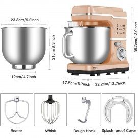 Batedeira de Pé Versátil de 7.5QT com 10 Velocidades - 660W, Design de Cabeça Inclinável, Inclui Tigela de Mistura, Batedor Plano, Batedor & Gancho para Massa - Perfeita para Panificação, Bolos & Mais, Batedeira de Cozinha, Batedor de Ovos, CUISINAID