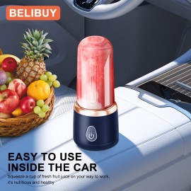 1pc Liquidificador Portátil Multifuncional Com Copos Duplos, Espremedor Doméstico, Fazendo Suco De Vegetais DIY, Suco De Água, Smoothie, Milkshake, Copo De Suco De Carregamento USB, Espremedor Multifuncional Para Cozinha Doméstica