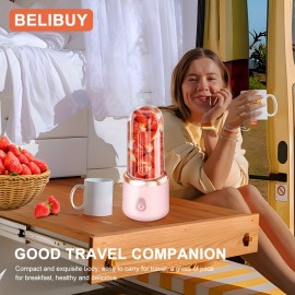 1pc Liquidificador Portátil Multifuncional Com Copos Duplos, Espremedor Doméstico, Fazendo Suco De Vegetais DIY, Suco De Água, Smoothie, Milkshake, Copo De Suco De Carregamento USB, Espremedor Multifuncional Para Cozinha Doméstica
