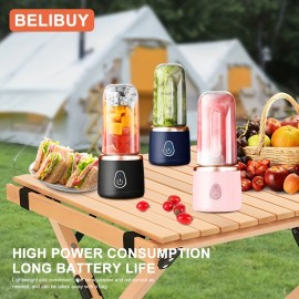 1pc Liquidificador Portátil Multifuncional Com Copos Duplos, Espremedor Doméstico, Fazendo Suco De Vegetais DIY, Suco De Água, Smoothie, Milkshake, Copo De Suco De Carregamento USB, Espremedor Multifuncional Para Cozinha Doméstica