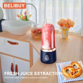 1pc Liquidificador Portátil Multifuncional Com Copos Duplos, Espremedor Doméstico, Fazendo Suco De Vegetais DIY, Suco De Água, Smoothie, Milkshake, Copo De Suco De Carregamento USB, Espremedor Multifuncional Para Cozinha Doméstica