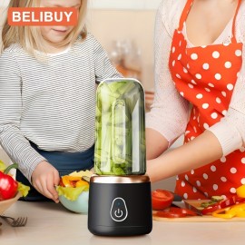 1pc Liquidificador Portátil Multifuncional Com Copos Duplos, Espremedor Doméstico, Fazendo Suco De Vegetais DIY, Suco De Água, Smoothie, Milkshake, Copo De Suco De Carregamento USB, Espremedor Multifuncional Para Cozinha Doméstica