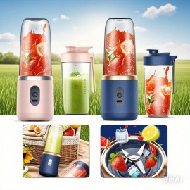 Espremedor portátil de dupla copa multifuncional, adequado para sucos de frutas e legumes, 2 conjuntos (2 copos + corpo principal) Espremedor sem fadiga, super mini espremedor, conveniente e saudável, presente de dia do pai.