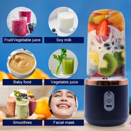 Espremedor portátil de dupla copa multifuncional, adequado para sucos de frutas e legumes, 2 conjuntos (2 copos + corpo principal) Espremedor sem fadiga, super mini espremedor, conveniente e saudável, presente de dia do pai.